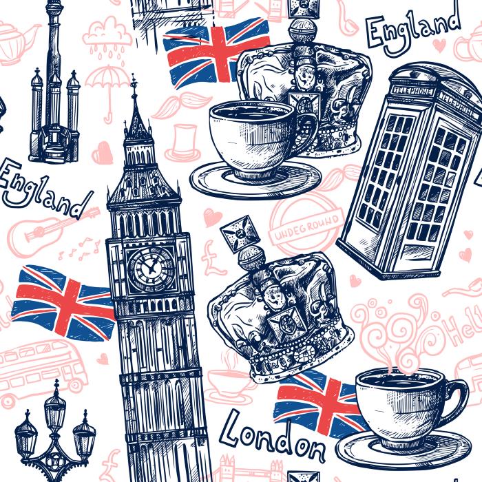 Symbole typisch London und England
