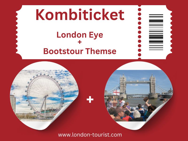 Kombiticket London Eye und Bootstour Themse