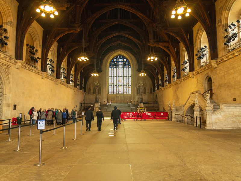 Die große Westminster Hall im Palast von Westminster