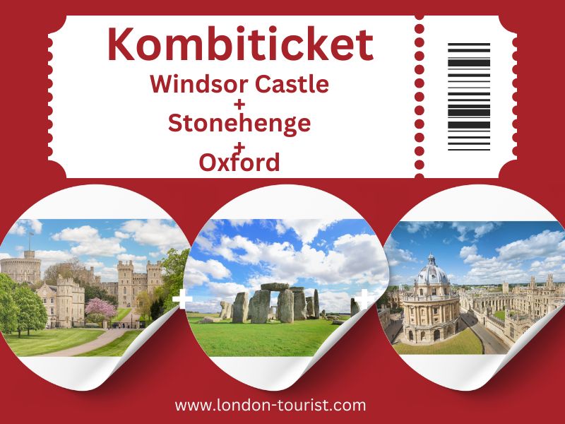 Kombiticket Windsor Castle + Stonehenge + Oxford