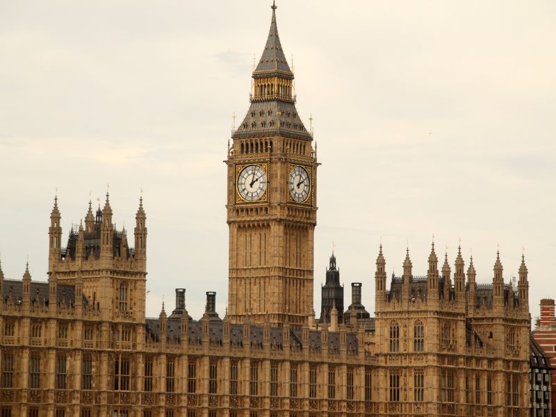 Wahrzeichen Londons Big Ben mit Houses of Parliament