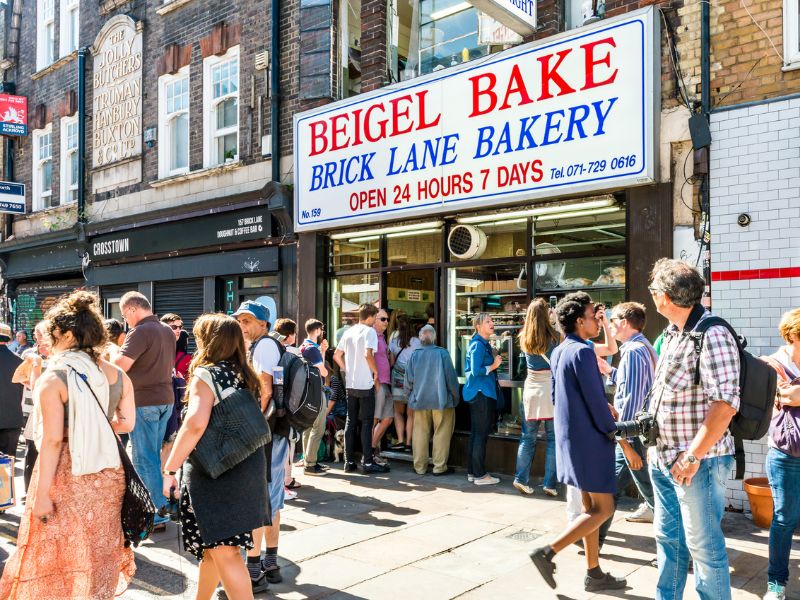 Beliebte Anlaufstelle Brick Lane Beigel in East London