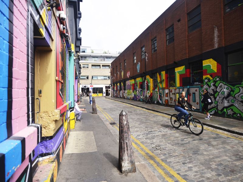 Das Viertel Shoreditch mit Street Art