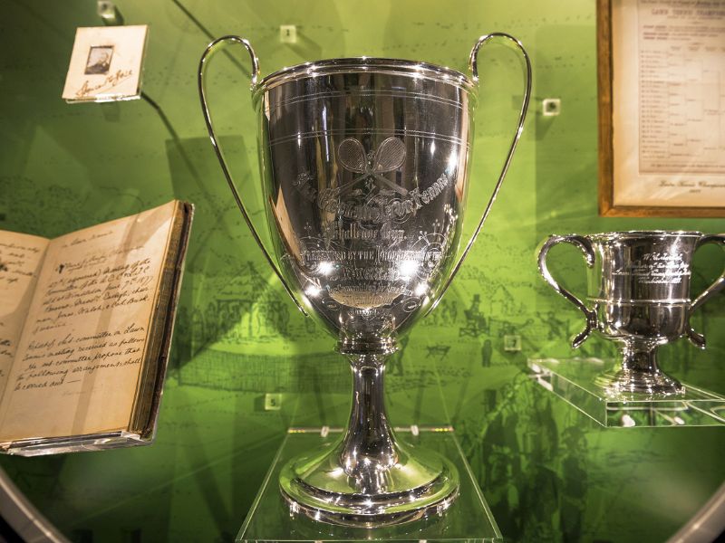 Die Wimbledon Trophäe im Museum