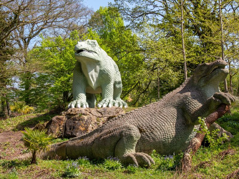 Dinosaurier im Crystal Palace Park