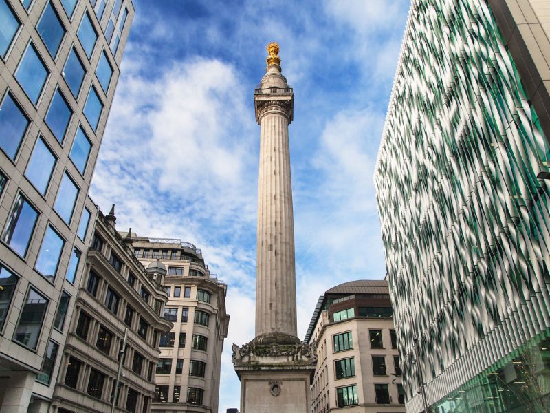 The Monument to the Great Fire of London Säule