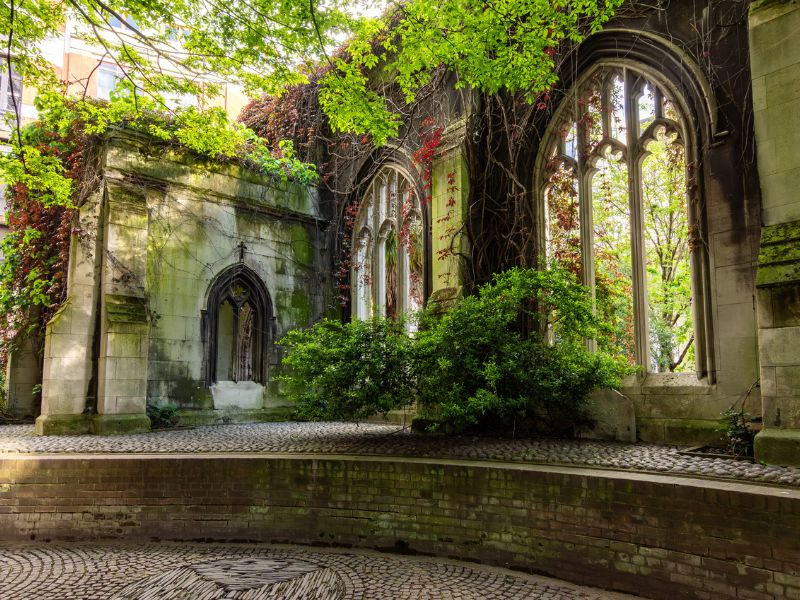 Kirchenruine St Dunstan in the East of London