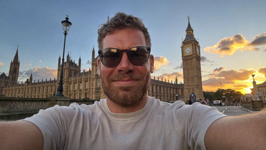 Christoph vor dem Big Ben in London